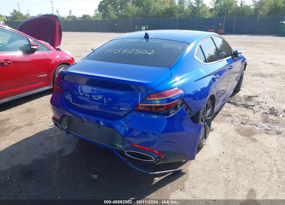 2022 GENESIS G70 3.3T AWD VIN: KMTG54TE3NU098621