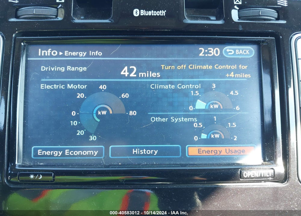 2013 NISSAN LEAF SV VIN: 1N4AZ0CP8DC404399