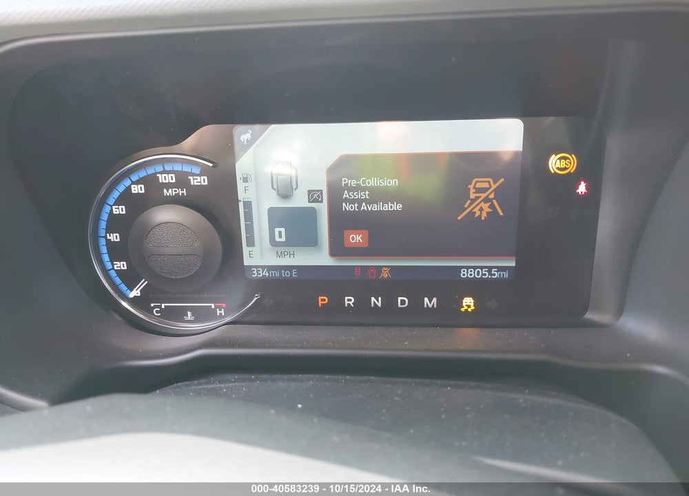 2024 FORD BRONCO BLACK DIAMOND VIN: 1FMDE1BH5RLA55949