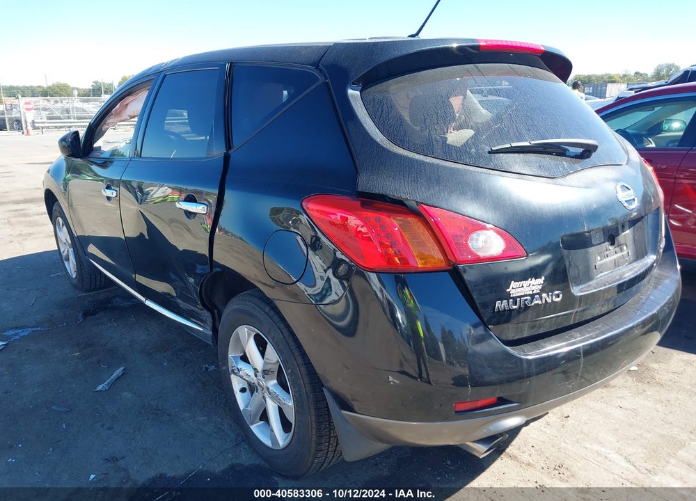 2009 NISSAN MURANO SL VIN: JN8AZ18W89W118546