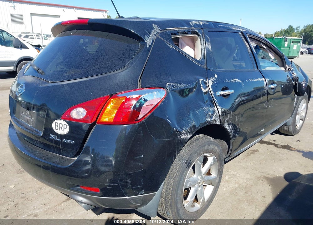 2009 NISSAN MURANO SL VIN: JN8AZ18W89W118546