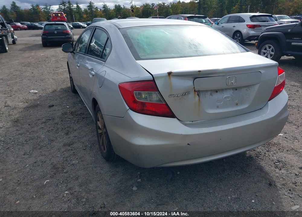 2012 HONDA CIVIC VIN: 2HGFB2F84CH527599