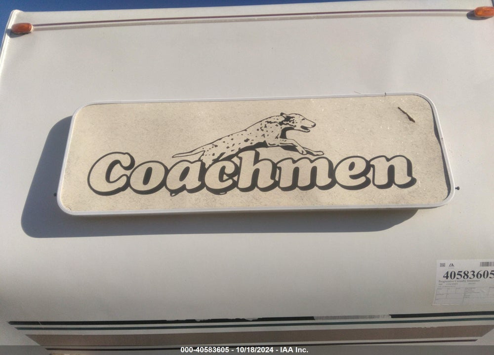 2000 COACHMEN TRAVEL VIN: 1TC2B1955Y3021755