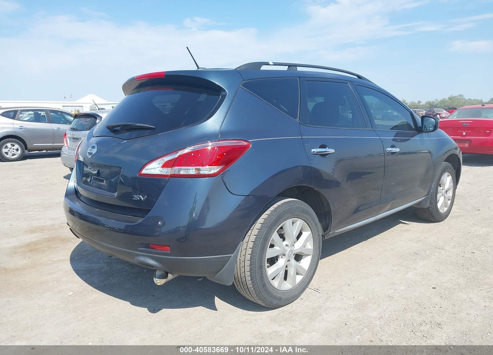 2011 NISSAN MURANO SV VIN: JN8AZ1MU3BW052644