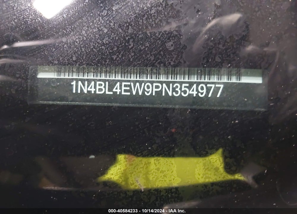 2023 NISSAN ALTIMA VIN: 1N4BL4EW9PN354977