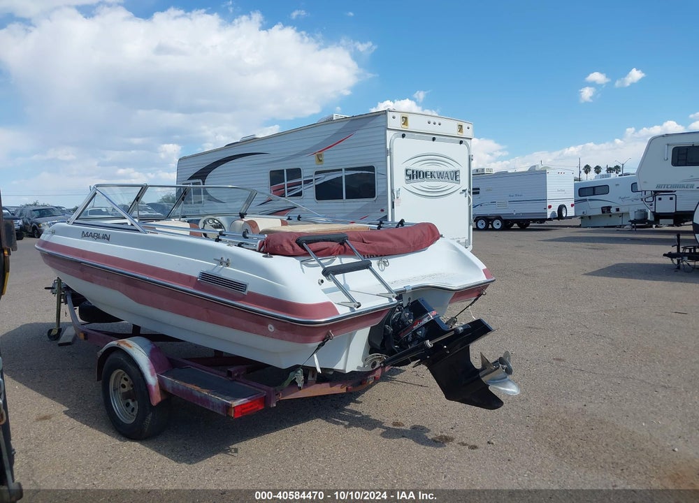 1995 BOAT AND TRAILER MARLIN - 1996 ZIAM TRAILER VIN: 1ZCB18019TPA77709