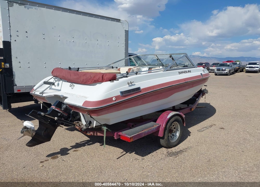 1995 BOAT AND TRAILER MARLIN - 1996 ZIAM TRAILER VIN: 1ZCB18019TPA77709