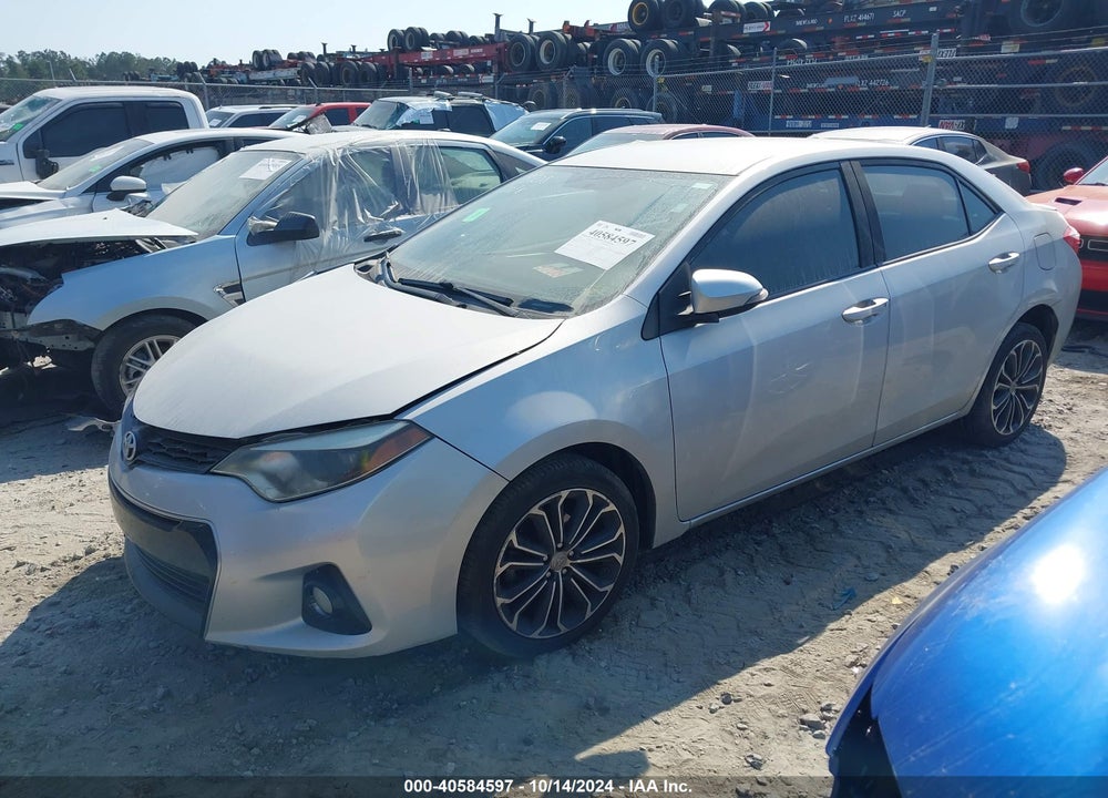 2015 TOYOTA COROLLA S PLUS VIN: 2T1BURHE2FC311588
