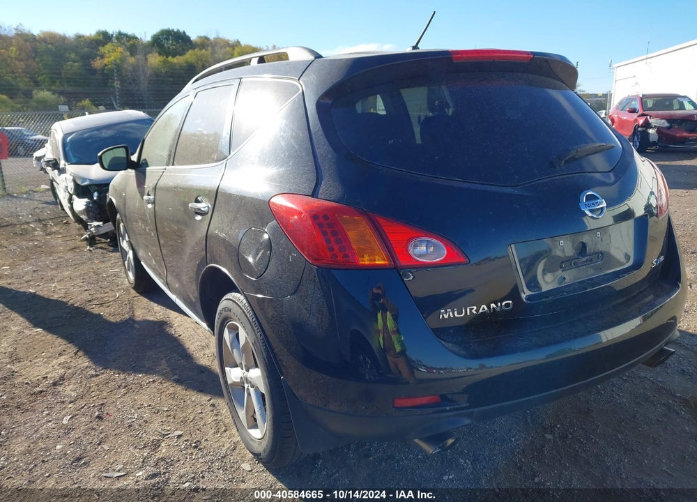 2009 NISSAN MURANO S VIN: JN8AZ18W09W136734