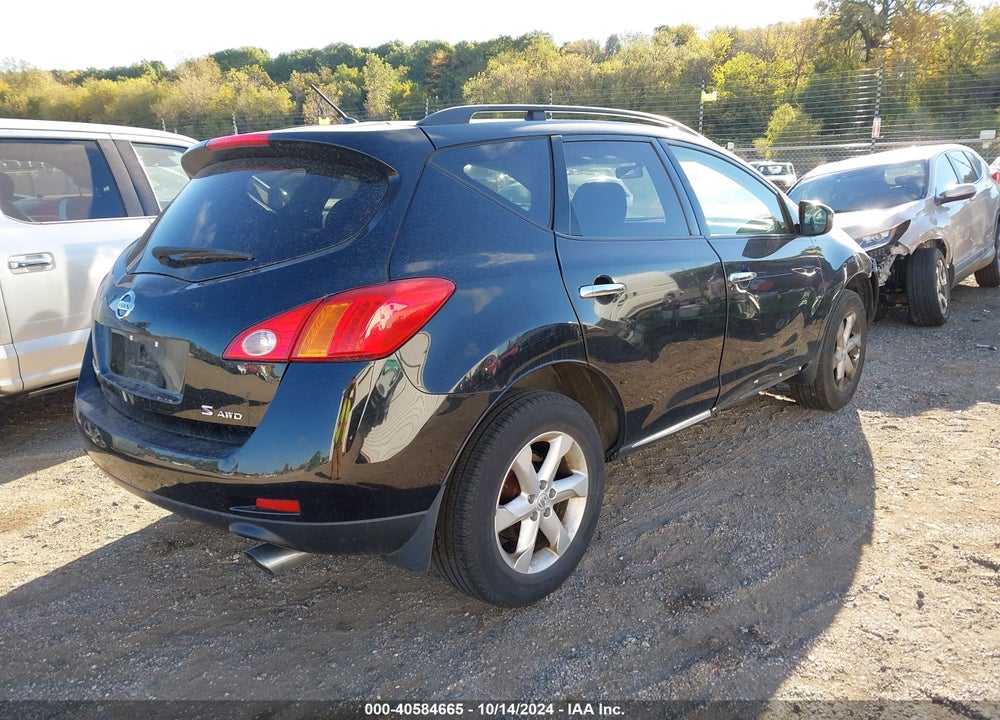 2009 NISSAN MURANO S VIN: JN8AZ18W09W136734