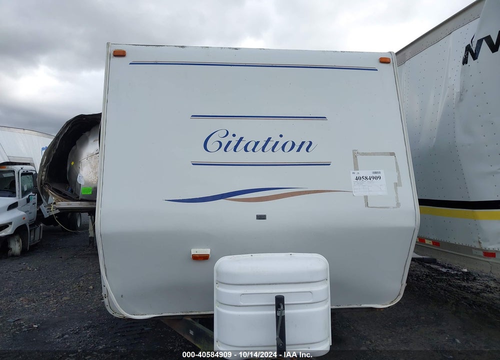 2001 THOR AMERICA CITATION 37Z TRAVEL TRAILER 33FT 1 SLIDEOUT WHITE VIN: 1CNTD79211M001971