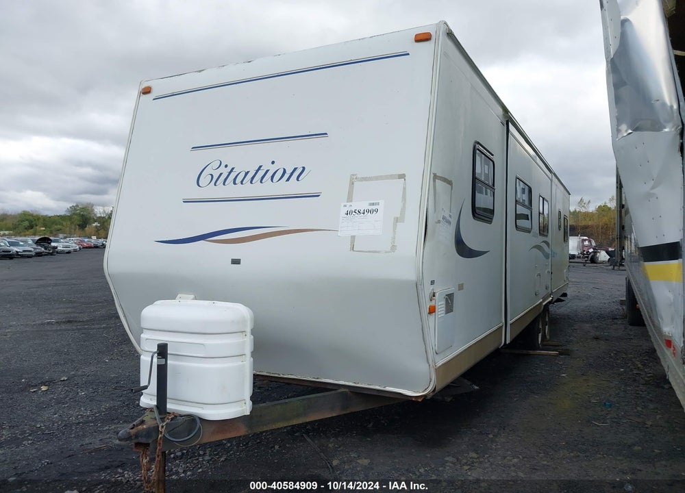 2001 THOR AMERICA CITATION 37Z TRAVEL TRAILER 33FT 1 SLIDEOUT WHITE VIN: 1CNTD79211M001971