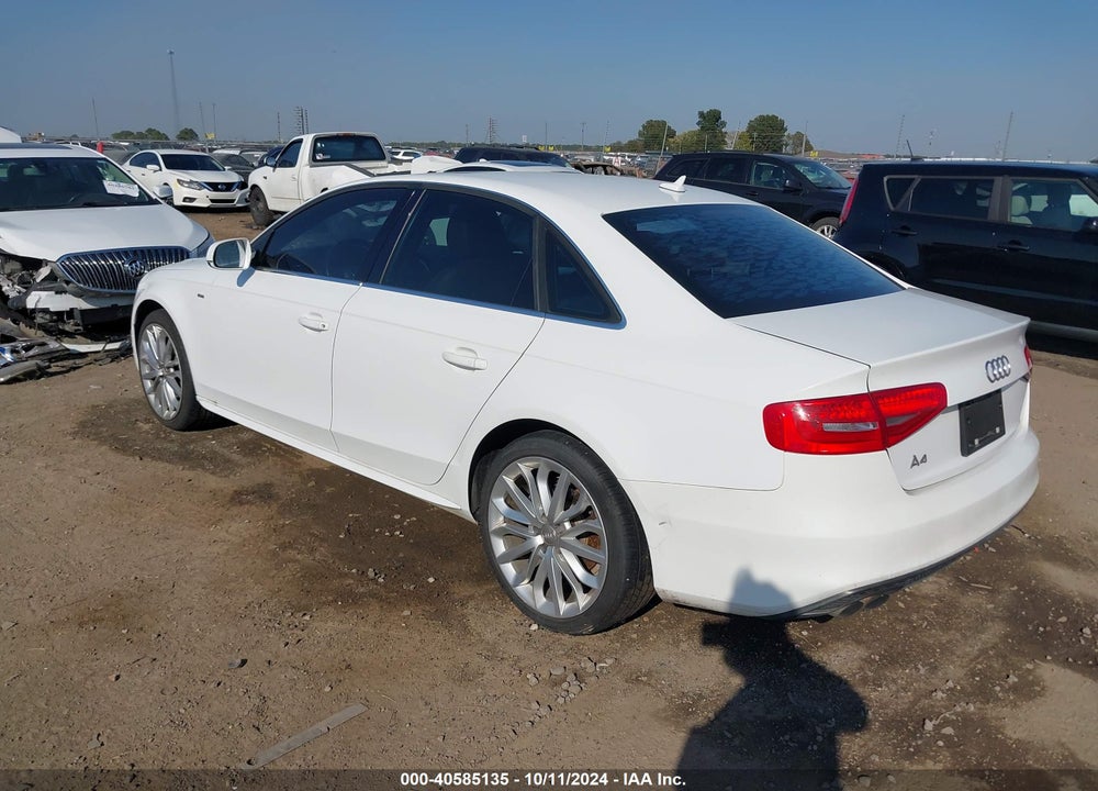 2014 AUDI A4 2.0T PREMIUM VIN: WAUAFAFL1EN004236