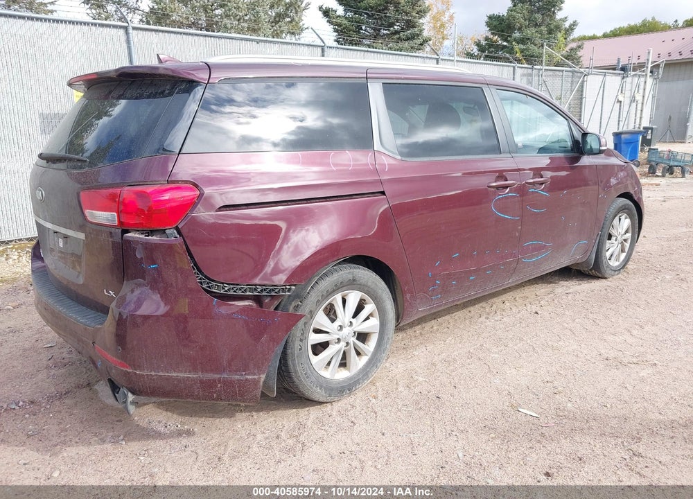 2016 KIA SEDONA LX VIN: KNDMB5C1XG6200131