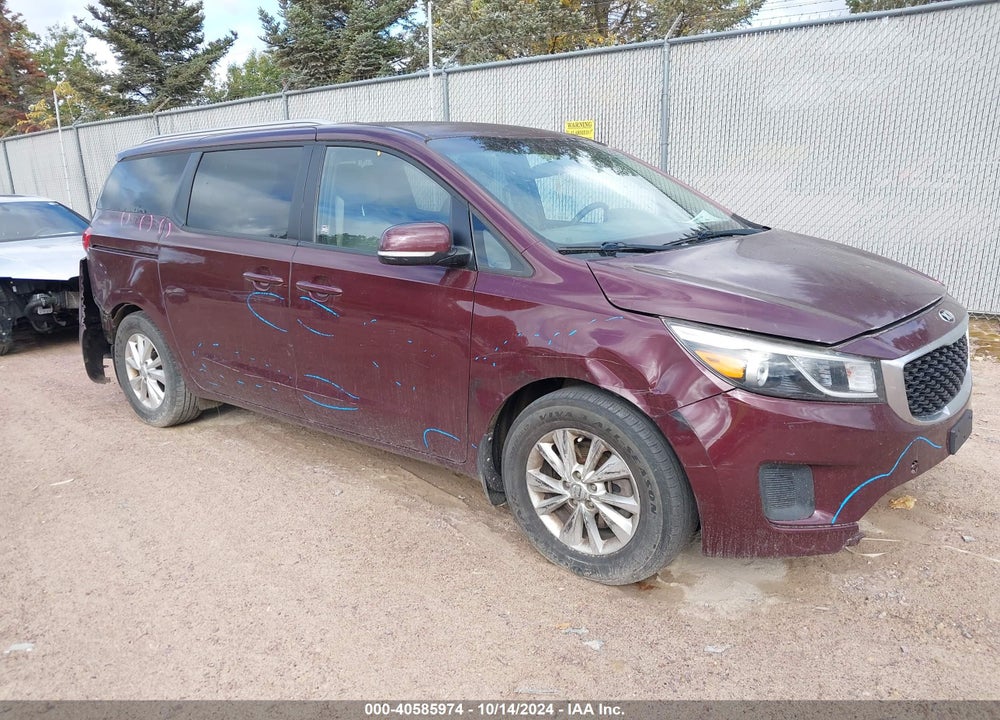 2016 KIA SEDONA LX VIN: KNDMB5C1XG6200131