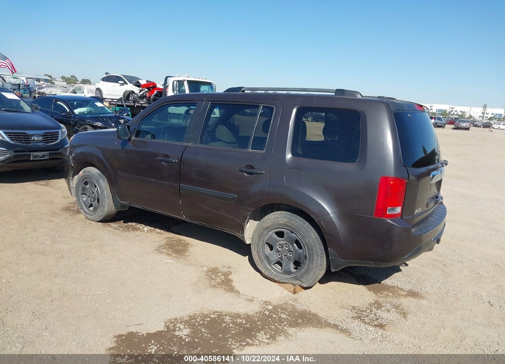 2013 HONDA PILOT LX VIN: 5FNYF3H2XDB044099