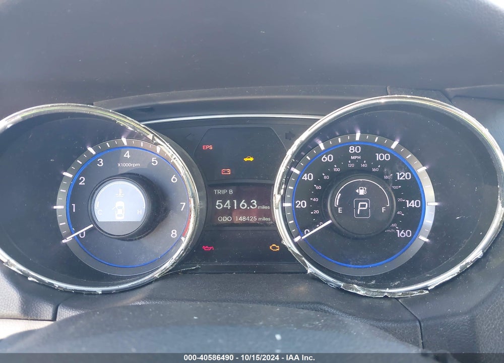 2012 HYUNDAI SONATA GLS VIN: 5NPEB4AC9CH457283