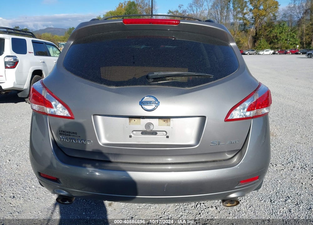 2012 NISSAN MURANO SL VIN: JN8AZ1MW4CW226546
