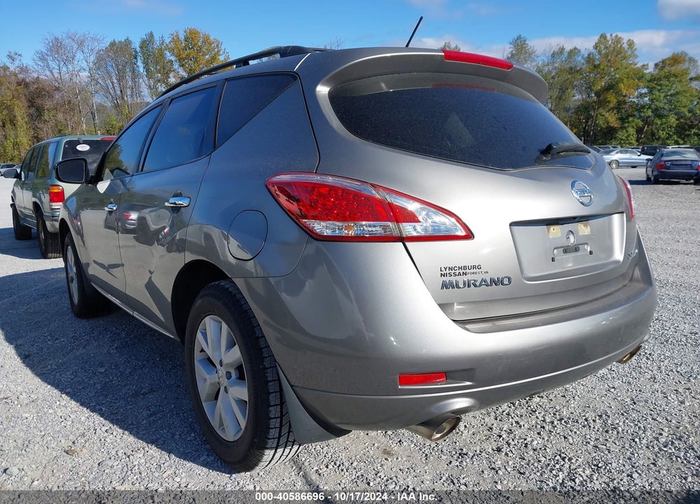 2012 NISSAN MURANO SL VIN: JN8AZ1MW4CW226546
