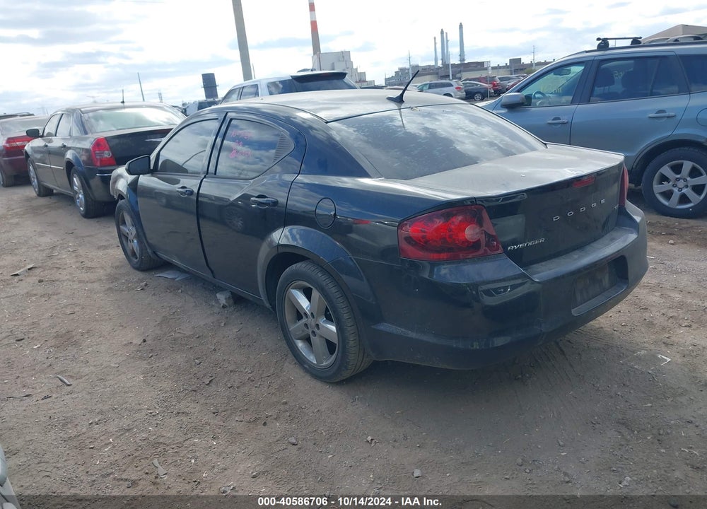 2012 DODGE AVENGER SXT VIN: 1C3CDZCB2CN313226
