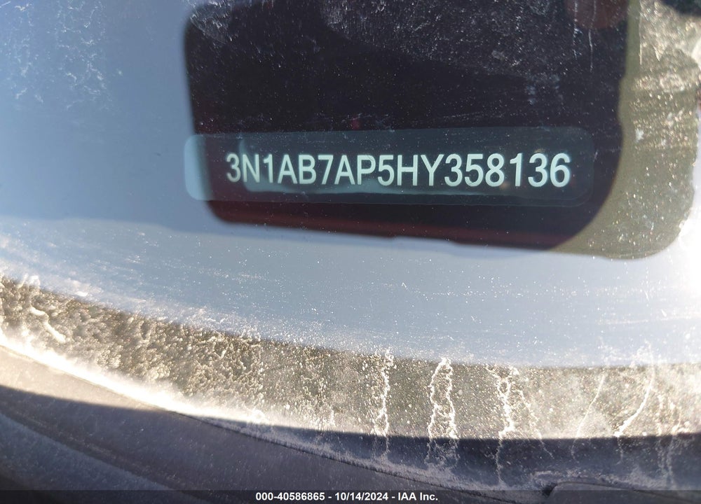 2017 NISSAN SENTRA SR VIN: 3N1AB7AP5HY358136
