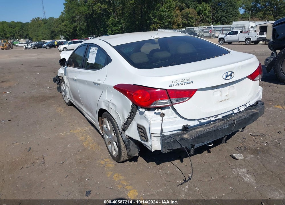 2012 HYUNDAI ELANTRA LIMITED VIN: 5NPDH4AE3CH126615