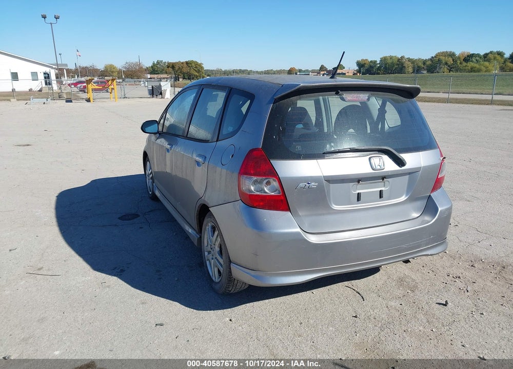 2007 HONDA FIT SPORT VIN: JHMGD38607S014782