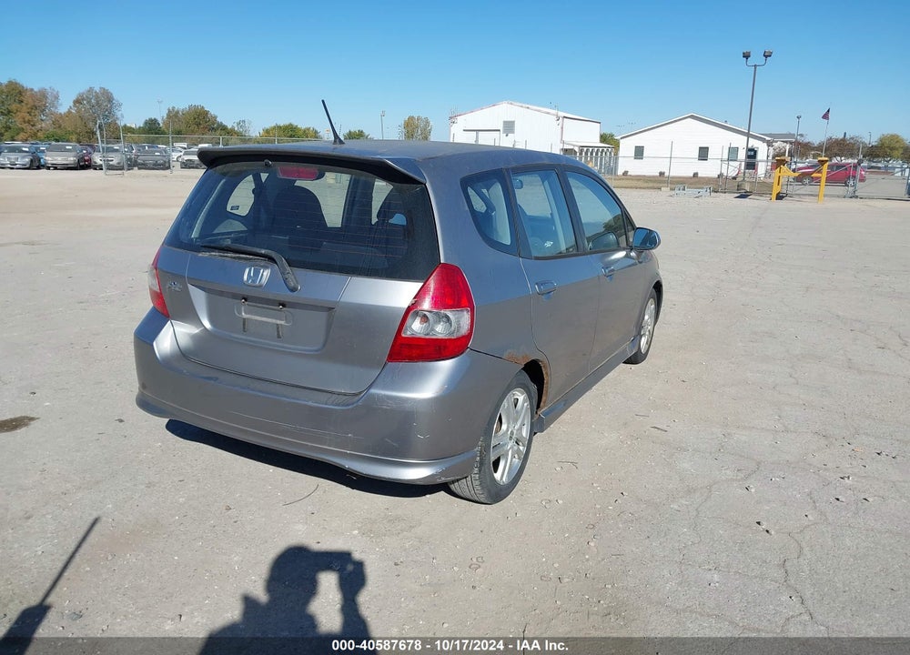2007 HONDA FIT SPORT VIN: JHMGD38607S014782