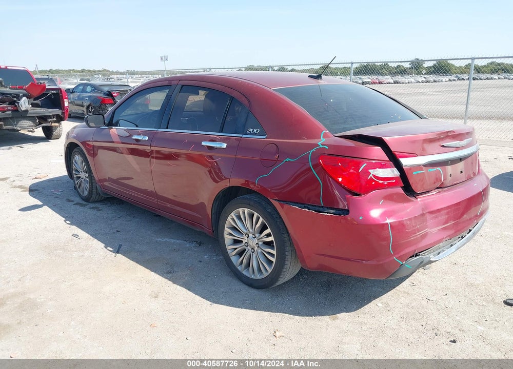 2012 CHRYSLER 200 LIMITED VIN: 1C3CCBCB1CN123198