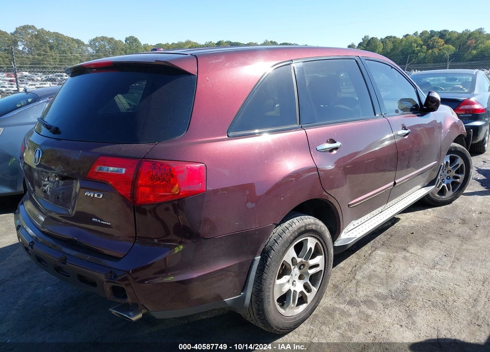 2008 ACURA MDX TECHNOLOGY PACKAGE VIN: 2HNYD28358H537403
