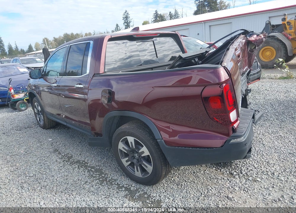 2019 HONDA RIDGELINE RTL-E VIN: 5FPYK3F72KB038733
