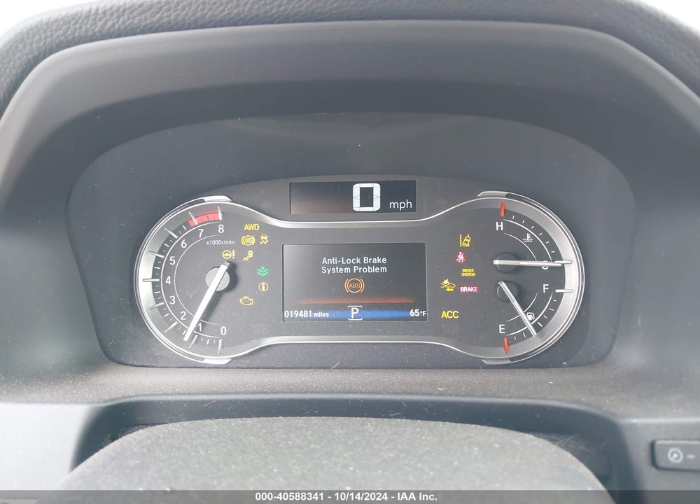 2019 HONDA RIDGELINE RTL-E VIN: 5FPYK3F72KB038733