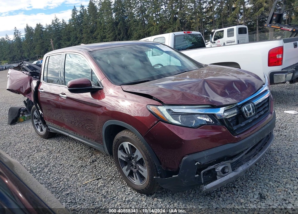 2019 HONDA RIDGELINE RTL-E VIN: 5FPYK3F72KB038733