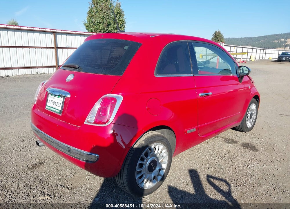 2012 FIAT 500 LOUNGE VIN: 3C3CFFCR9CT179904