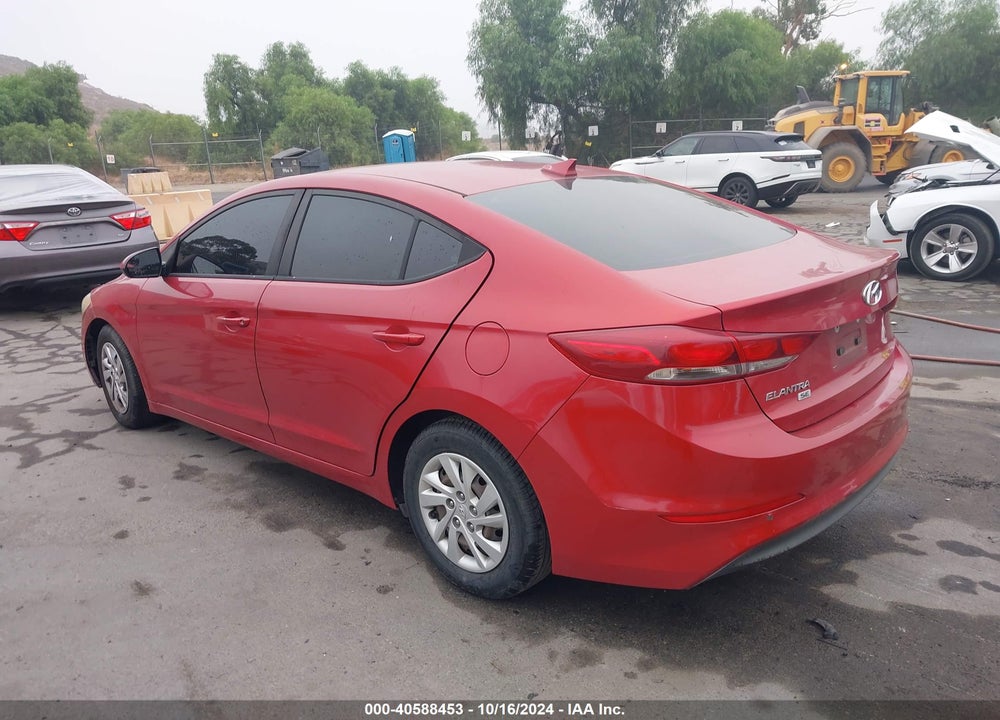 2017 HYUNDAI ELANTRA SE VIN: 5NPD74LF1HH150542