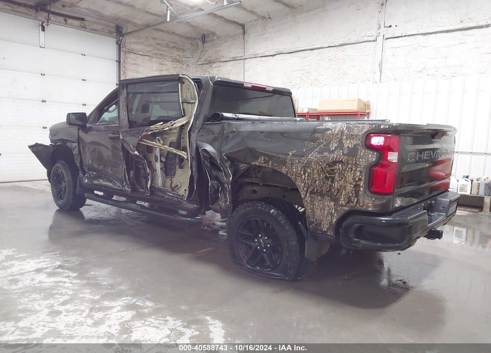 2021 CHEVROLET SILVERADO 1500 4WD SHORT BED CUSTOM TRAIL BOSS VIN: 3GCPYCEF3MG324003