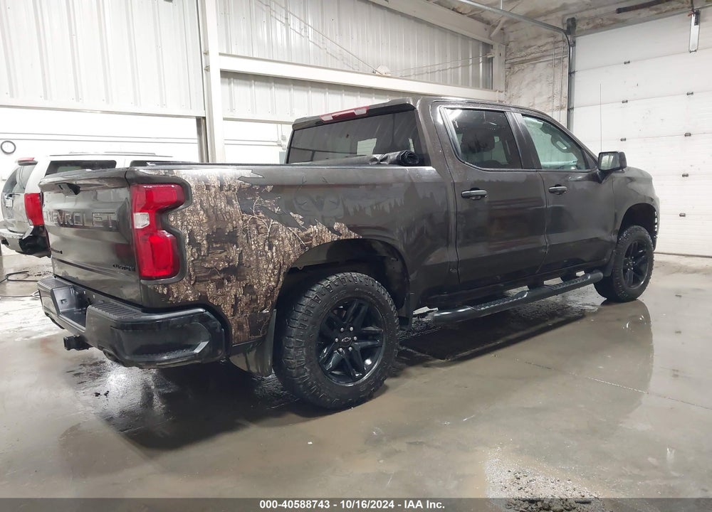 2021 CHEVROLET SILVERADO 1500 4WD SHORT BED CUSTOM TRAIL BOSS VIN: 3GCPYCEF3MG324003