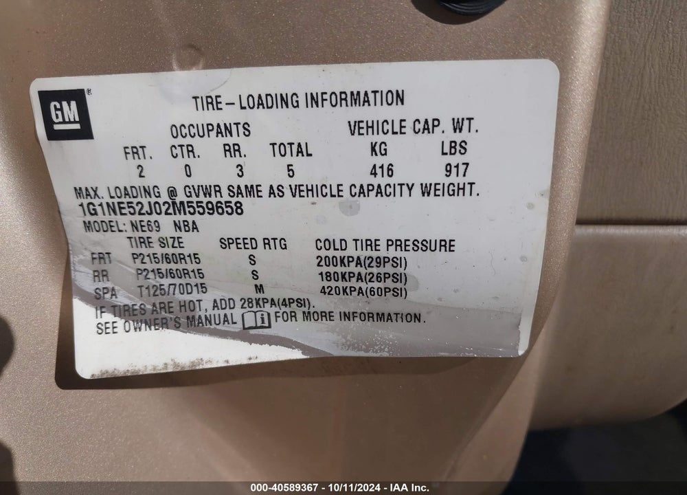 2002 CHEVROLET MALIBU LS VIN: 1G1NE52J02M559658