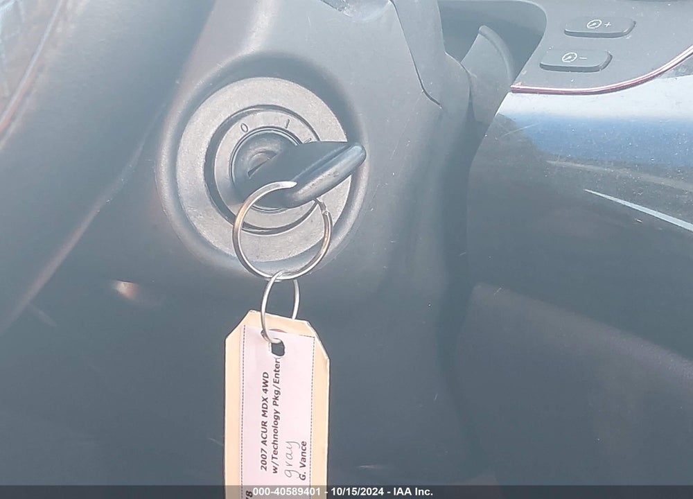 2007 ACURA MDX TECHNOLOGY PACKAGE VIN: 2HNYD28477H552153