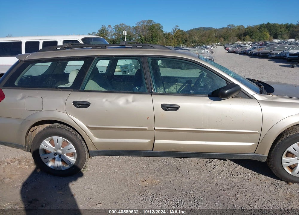 2008 SUBARU OUTBACK VIN: 4S4BP60C186355250