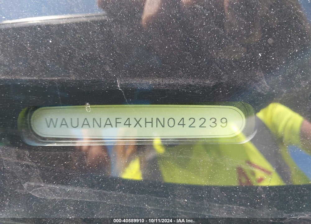 2017 AUDI A4 VIN: WAUANAF4XHN042239