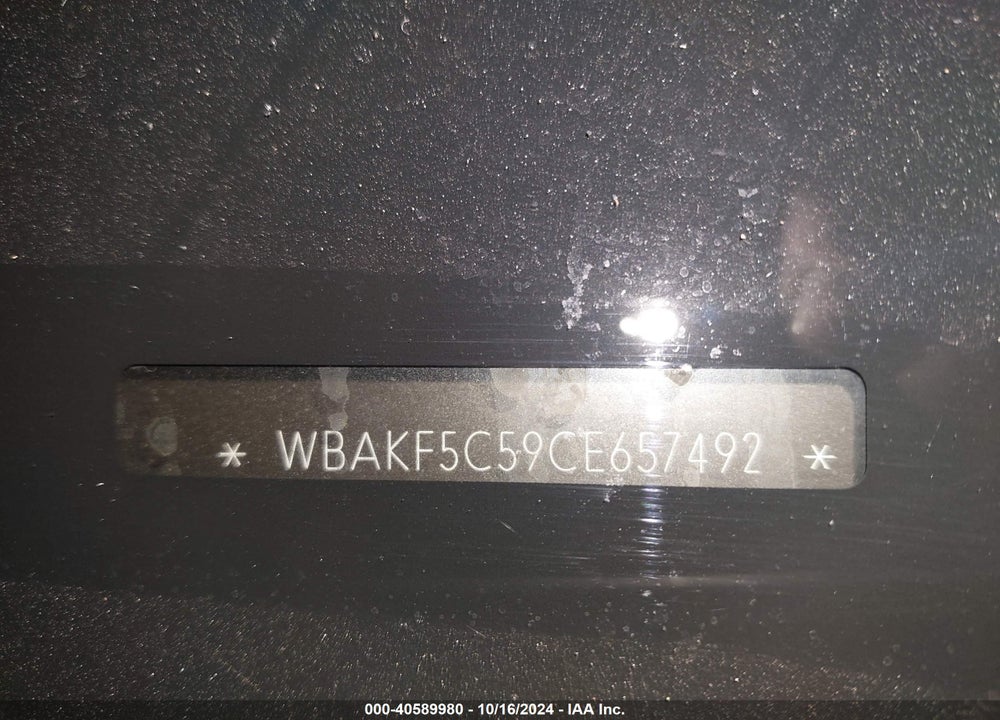2012 BMW 328I XDRIVE VIN: WBAKF5C59CE657492