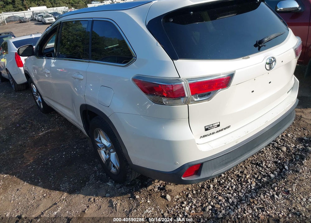 2014 TOYOTA HIGHLANDER LIMITED V6 VIN: 5TDYKRFH5ES031327