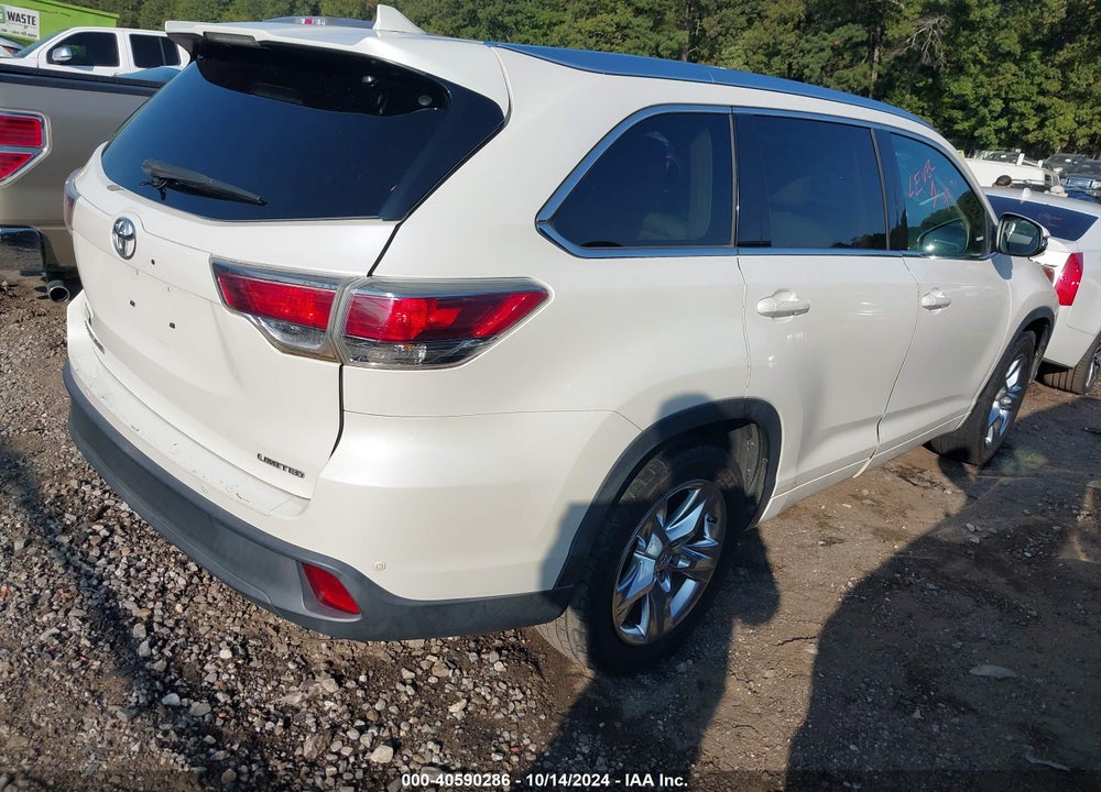 2014 TOYOTA HIGHLANDER LIMITED V6 VIN: 5TDYKRFH5ES031327