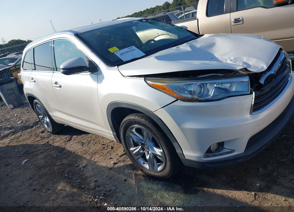 2014 TOYOTA HIGHLANDER LIMITED V6 VIN: 5TDYKRFH5ES031327