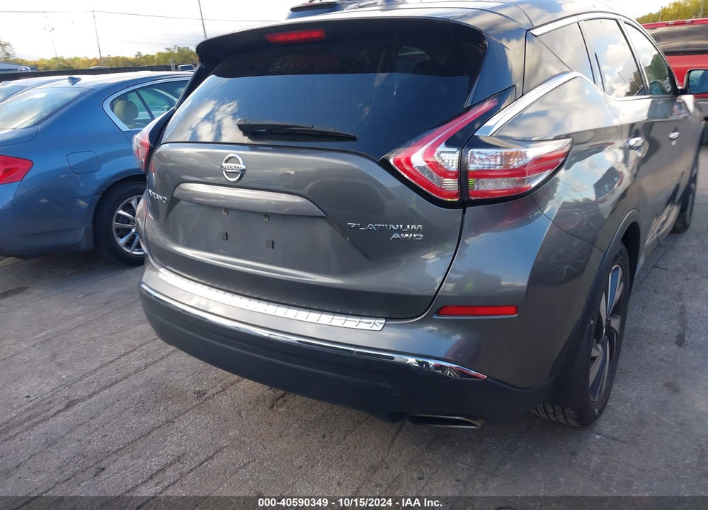 2017 NISSAN MURANO PLATINUM VIN: 5N1AZ2MH4HN116513