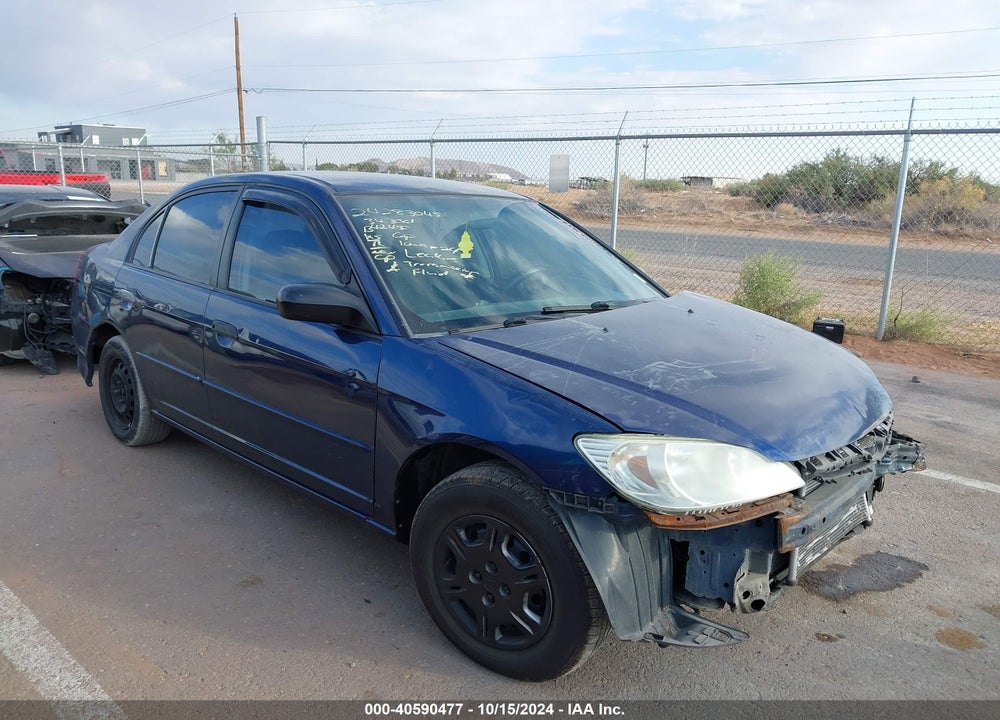 2005 HONDA CIVIC LX VIN: 2HGES16545H536334