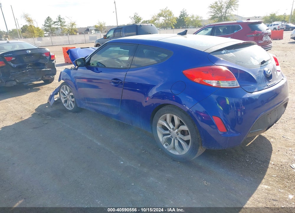 2013 HYUNDAI VELOSTER BASE W/BLACK VIN: KMHTC6AD5DU117978