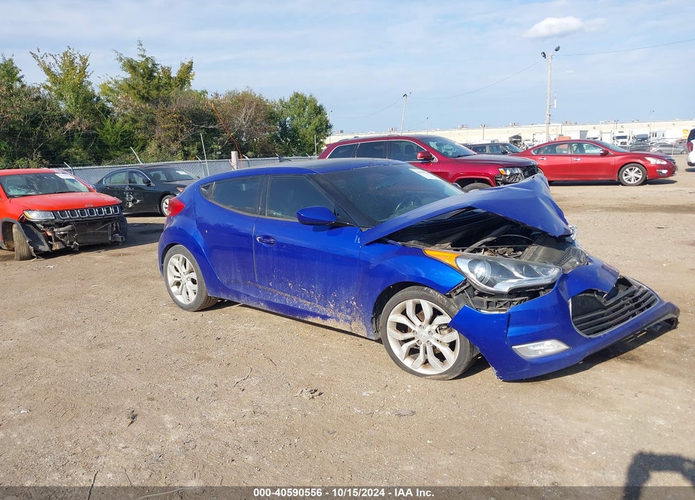 2013 HYUNDAI VELOSTER BASE W/BLACK VIN: KMHTC6AD5DU117978