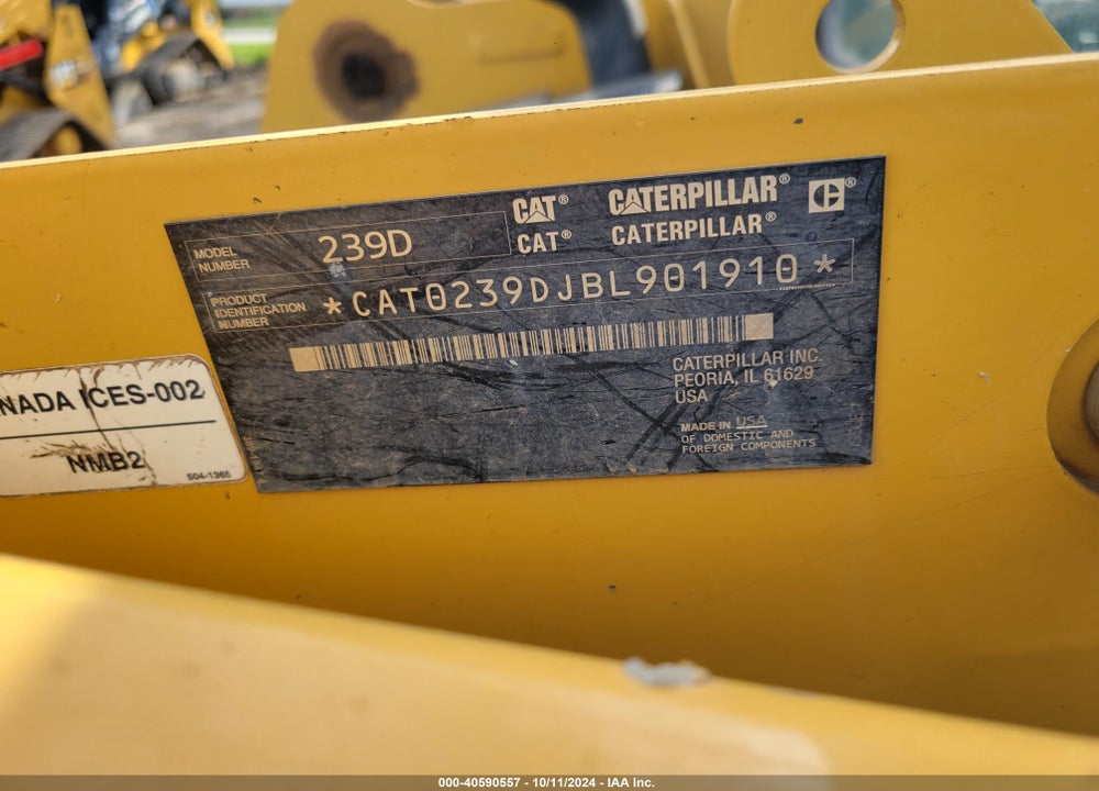 2017 CATERPILLAR 239D VIN: CAT0239DJBL901910